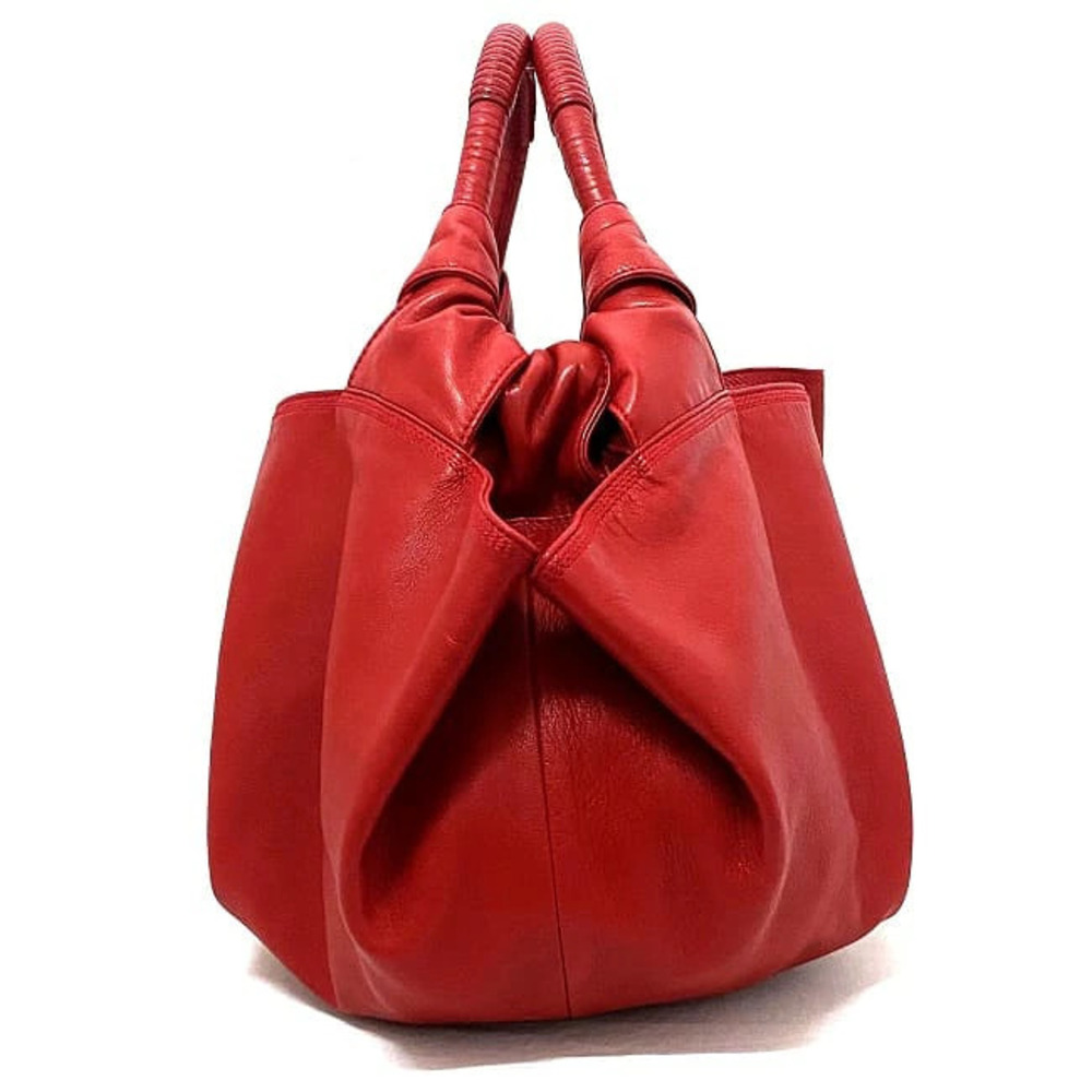 Loewe Nappa Red Aire Anagram Leather Magnetic Handbag Bag Tote Logo Soft